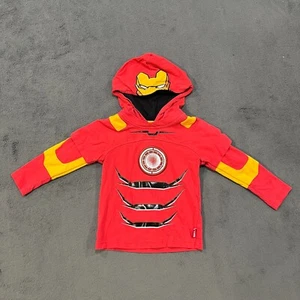 Disney Store Iron Man Pullover Long Sleeve Hoodie Costume Kid's Size 3 - Picture 1 of 6