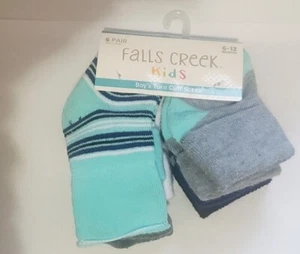 Falls Creek Jungen Größe 6-12 Monate 6 Paar Socken mehrfarbig neu mit Etikett - Bild 1 von 2