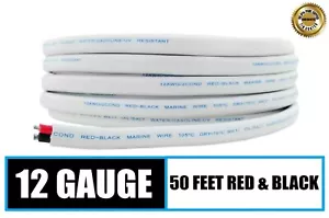 Cavo filo AWG grado marino 12 gauge stagnato rame OFC duplex 12/2 - 50 piedi - Foto 1 di 6