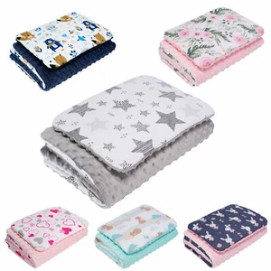 2 PIECE BABY BLANKET PLUS FLAT PILLOW BEDDING SET COT BED MOSES BASKET CRIB PRAM - Picture 1 of 62