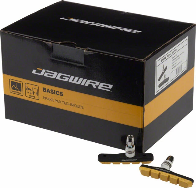 Jagwire Mountain Sport Brake Pads Threaded Post Box of 25 Pair Yellow - Image 1 of 1