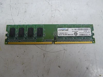 CRUCIAL CT12864AA667.M8FJ3 1 GB 240-PIN DIMM 128MX64 DDR2 MEMORY CARD BL111DM.VX - Image 1 of 3