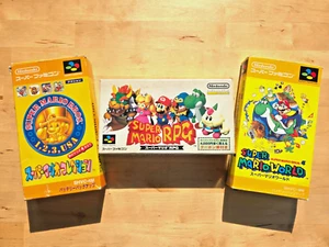 Lot3 Super Mario World Collection RPG Nintendo SNES Super Famicom SFC Japan Game - Picture 1 of 21