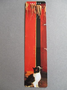 BOOKMARK CAT Looking Up at Octupus GREECE Greek Souvenir Unused - Foto 1 di 2