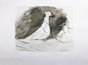 Pablo Picasso "Pigeons" 1982 | Marina Picasso Hand Signed Lithograph | Cubism - Picture 1 of 3
