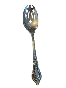 Lunt Eloquence 925 Sterling Silver 1953 Floral Pierced Serving Spoon 95g - Picture 1 of 8