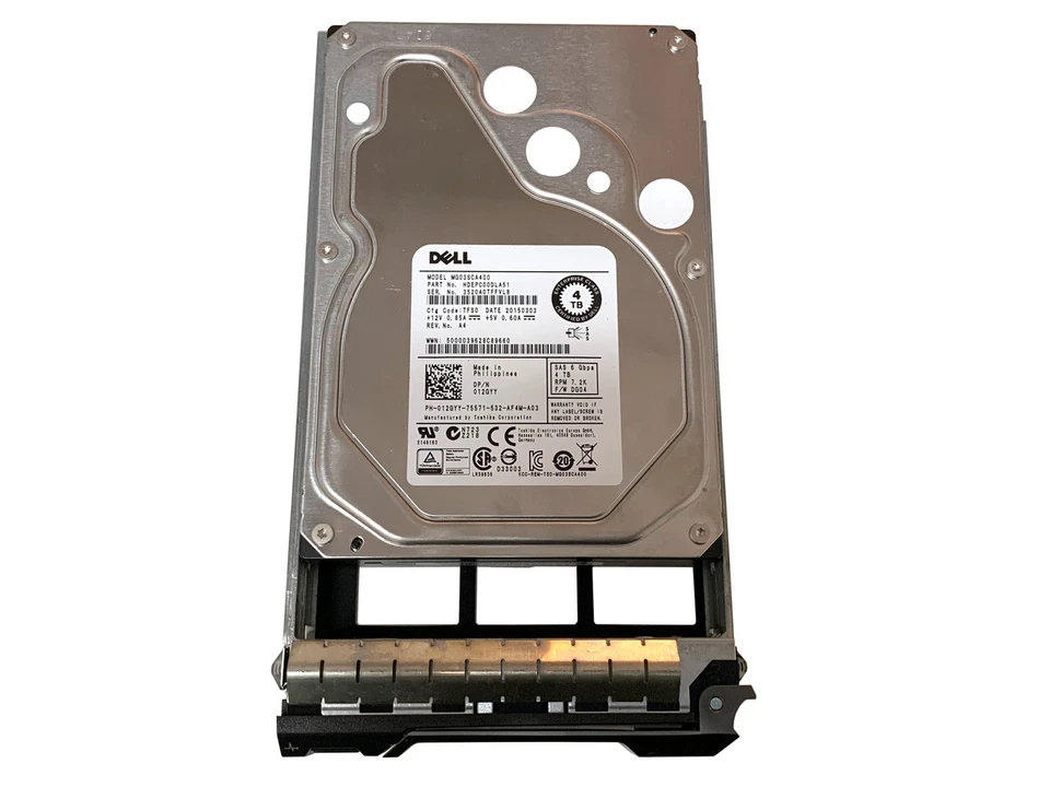 Dell 12GYY 4TB 7.2K 3.5" NL-SAS HDD – Enterprise Server Hard Drive - Image 1 of 1