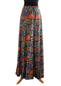 Vintage 1970s Floral Maxi Skirt Boho Chic A-Line Retro Hippy Festival Skirt S - Picture 1 of 9