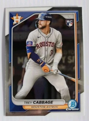 2024 Bowman Chrome Rookie RC #100  Trey Cabbage - Image 1 of 2