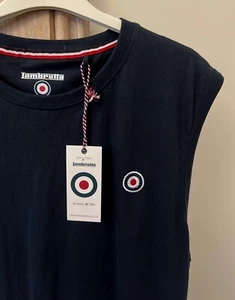 Rare Lambretta clothing men's navy branded tanktop - Picture 1 of 7