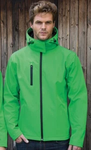 Softshelljacke Funktionsjacke Regenjacke Kapuze Wasserdicht Atmungsaktiv grün - Bild 1 von 2