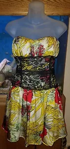 Double Zero New Strapless Floral Party Dress Size Large - Picture 1 of 5