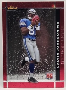 2007 Topps Finest Calvin Johnson HOF Rookie Card (Detroit Lions) #135 - Foto 1 di 2