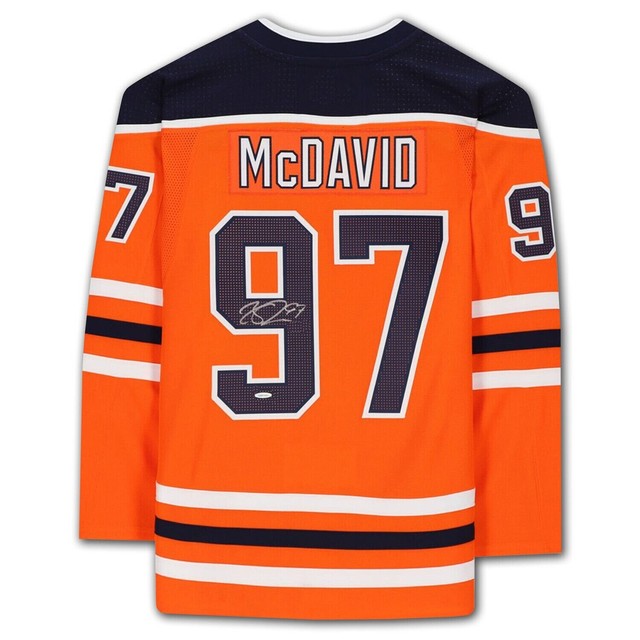CONNOR MCDAVID Autographed Authentic White Adidas Edmonton Oilers Reverse Retro Jersey UDA