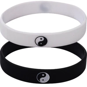 2PCS Bracciali in Silicone Braccialetti in Gomma Uomo Bracciali in Gomma - Foto 1 di 11