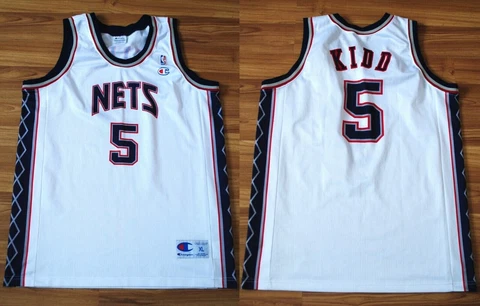 NEW JERSEY NETS AUTHENTIC CHAMPION BASKETBALL SHIRT JERSEY JASON KIDD # 5 XL Cover