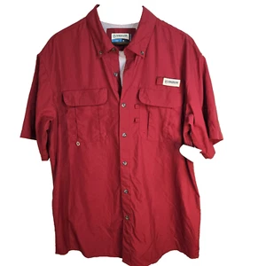 Camisa de pesca Magallanes de calce relajado roja mediana nueva con etiquetas para hombre - Imagen 1 de 7