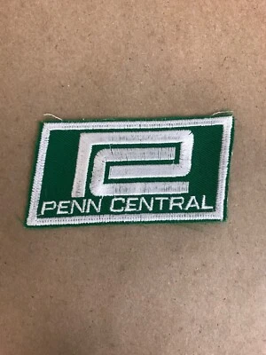 Vtg Penn Central Railway Embroidered Sew On Patch Railroad Train 3.5” Badge - Image 1 of 4