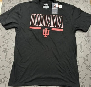Men's Black Indiana Hoosiers Classic Inline Team T-Shirt Large New College Uni - Picture 1 of 7