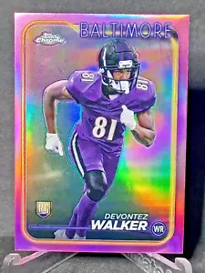 2024 Topps Chrome #287 Devontez Walker Rookie Card Baltimore Ravens - Bild 1 von 2