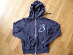 dunkelblaues Kapuzen-Sweatshirt in Gr. M von Benetton, mit Pailletten - Bild 1 von 2