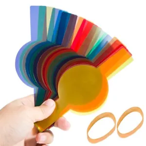 US 20PCS Color Filters Set For Godox Round Head Flash Speedlite V1 AD100pro - Picture 1 of 11