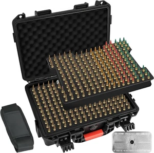 Ammo Case - round 223 5.56 Ammo/Bullet Locking Storage Box with Silica Gel - Picture 1 of 12