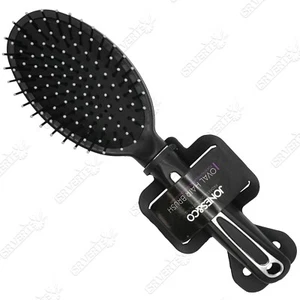 Cepillo de extensión de cabello de cojín ovalado negro con cerdas profesionales grandes de nailon de 24,5 cm - Imagen 1 de 6