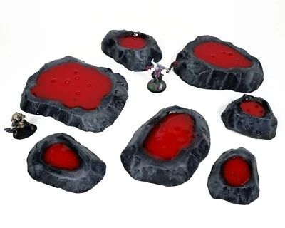Blood Pool Modular Terrain (Hecho a mano para Warhammer 40k, Dungeons & Dragons RPGs) Foto 1 de 4
