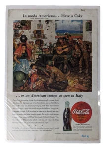 1945 Coca-Cola The American Way SOLDIERS ITALY Magazine PRINT AD WWII - Picture 1 of 4