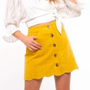 Blu Pepper Damen Cord senfgelb Rock Herbst überbacken herbstlich groß - Bild 1 von 15