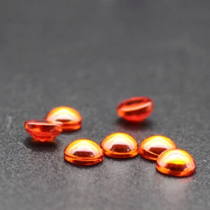 3~12mm Orange Round Cabochon Synthetic CZ Loose cubic zirconia stone - Picture 1 of 3