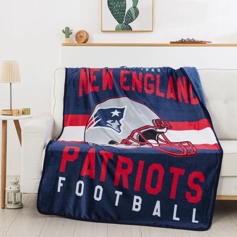 Northwest NFL New England Patriots Singular Silk Touch Throw Blanket, 45" x 60" Cover
