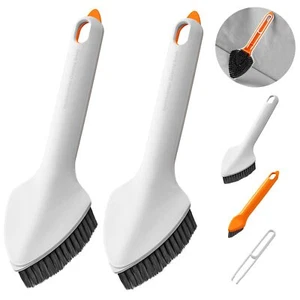 Scrub Brush For Cleaning With Long Handle Multifunctional 3 In 1 Medium Stiff Cl - Picture 1 of 6