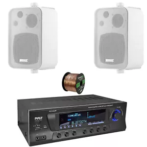 Domowy wzmacniacz audio Pyle PT272AUBT Bluetooth, 2x 4" 30W Max Power 3-drożny głośnik - Zdjęcie 1 z 5
