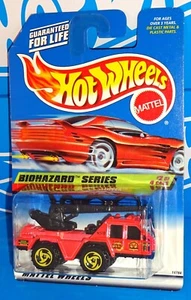 Hot Wheels 1998 Biohazard Series #718 Flame Stopper Flour Pink Thailand Base - Picture 1 of 3