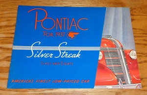 Pontiac Sixes & Eights 1937 original línea completa folleto de ventas de lujo 37 - Imagen 1 de 3
