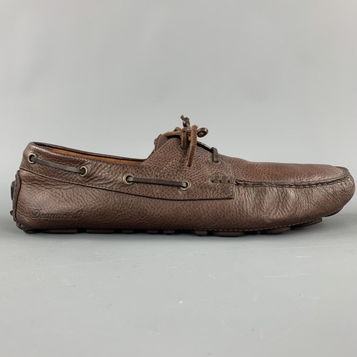 Scarpe mocassini DSQUARED2 taglia 10 in pelle marrone suola driver