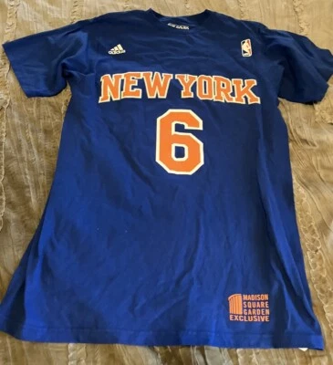 TYSON CHANDLER New York KNICKS Basketball Jersey Style ADIDAS Shirt SMALL Blue - Image 1 of 4