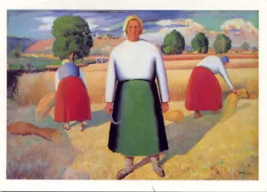 KAZIMIR MALEVICH•Reapers 1910•Offset Litho 5x7 Suprematism Russia Art - Picture 1 of 1