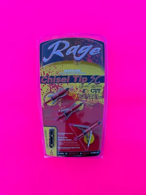 Rage CHISEL TIP Slipcam Mecânico 2" ENORME CORTE Lâmina 100 Grãos Cabeça Larga Aço - Imagem 1 de 2