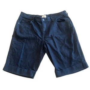 Levi's Shorts Damen Größe 14 Bermuda schwarz Jeans 515 dunkle Waschung adrett klassisch - Bild 1 von 16