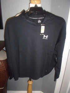 Felpa con cappuccio Under Armour donna nera Rival Terry OS taglia media - Foto 1 di 2