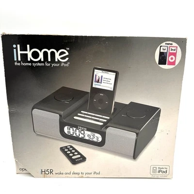iHome iH5 Radio Alarm Clock Apple iPod Touch Home Stereo System Reson8 Tech LN! - Image 1 of 3