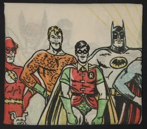 Vintage 1976 Super Friends Kissenbezug DC Comics Batman Superman 70er - Bild 1 von 5