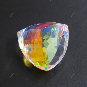 CERTIFIED A++ Rainbow Mystic Topaz 55.80 Carat Loose Gemstone Trillion Cut - Picture 1 of 7