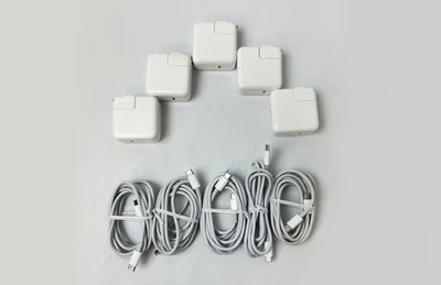 Лот из 5 подлинных адаптеров питания Apple 30 Вт USB-C с кабелем USB-C для Macbook iPad - Изображение 1 из 4