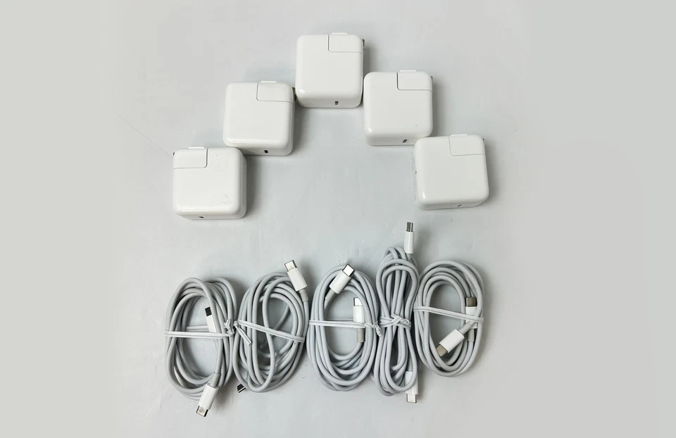 Lote de 5 Adaptador de Corriente USB-C Original Apple 30W con Cable USB-C para Macbook iPad Foto 1 de 4