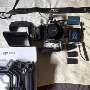 Blackmagic BMPCC 6K & DJI RSC 2 Gimbal Video Camera Bundle Tilta Cage Note Japan - Picture 1 of 11