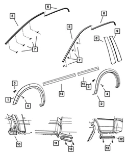 Genuine Mopar B Pillar Applique Right 68351201AB - Picture 1 of 3